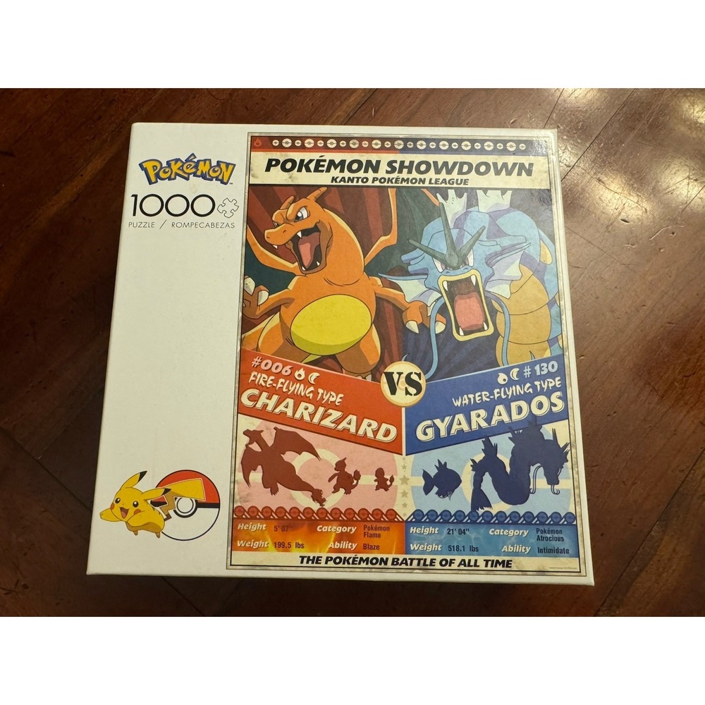 POKEMON SHOWDOWN 1000‎ pc Puzzle Open Box Charizard vs Gyarados